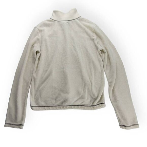 Ann Taylor Loft Ivory Fleece Half zip Sweater Small - Picture 2 of 2